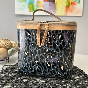 Consuela Danni Slim Leopard Print Train Case Travel Cosmetics